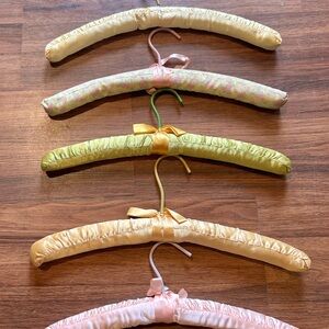 Set of 4 Antique Satin Padded Hangers